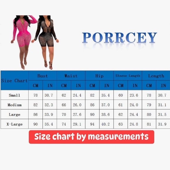 Women’s long sleeve, biker short, 1 piece sheer bodysuit with rhinestones - Picture 16 of 16